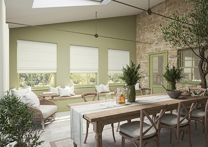 Atina (Blackout), Pure Ivory - Roman Blind - Image 6